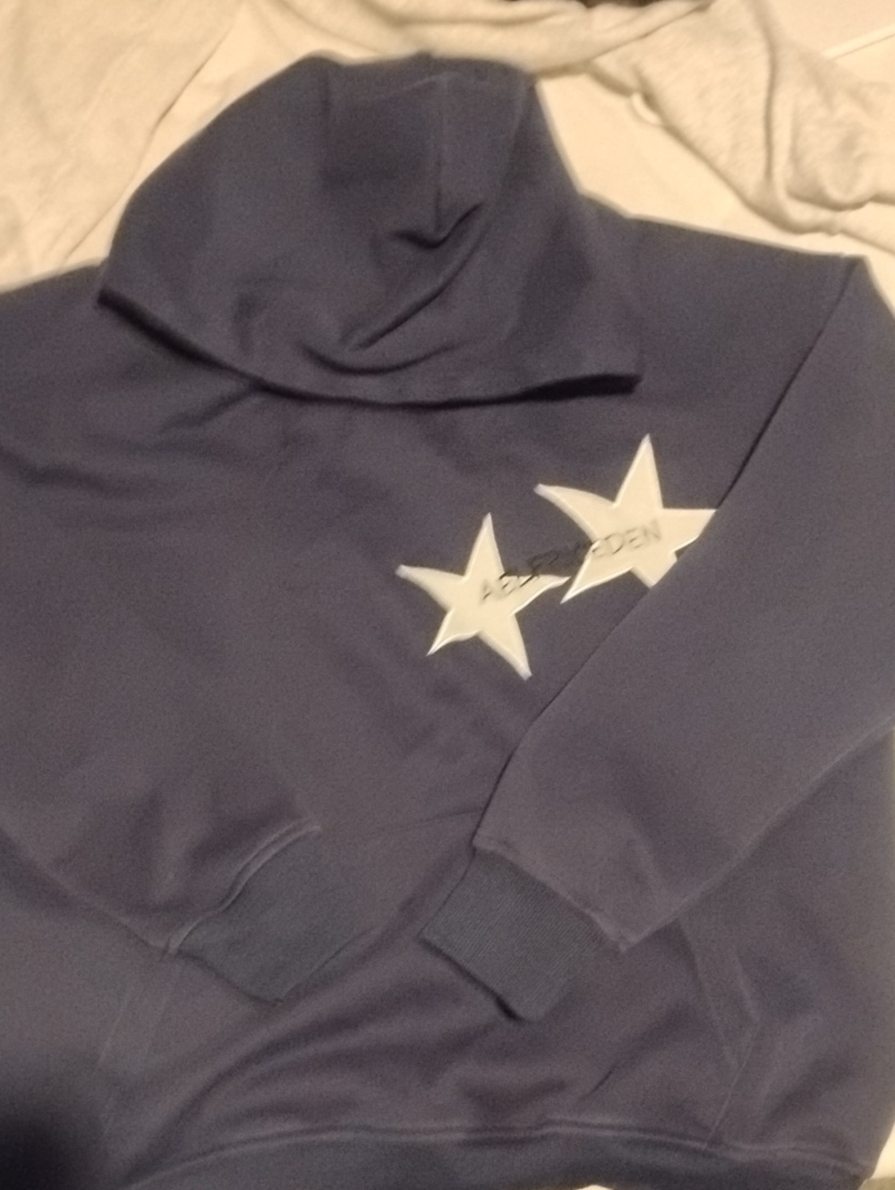 Navy Star Logo Hoodie Sweatshirt